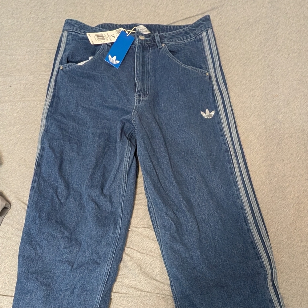 Adidas Firebird Jeans - "Medium Blue Denim"